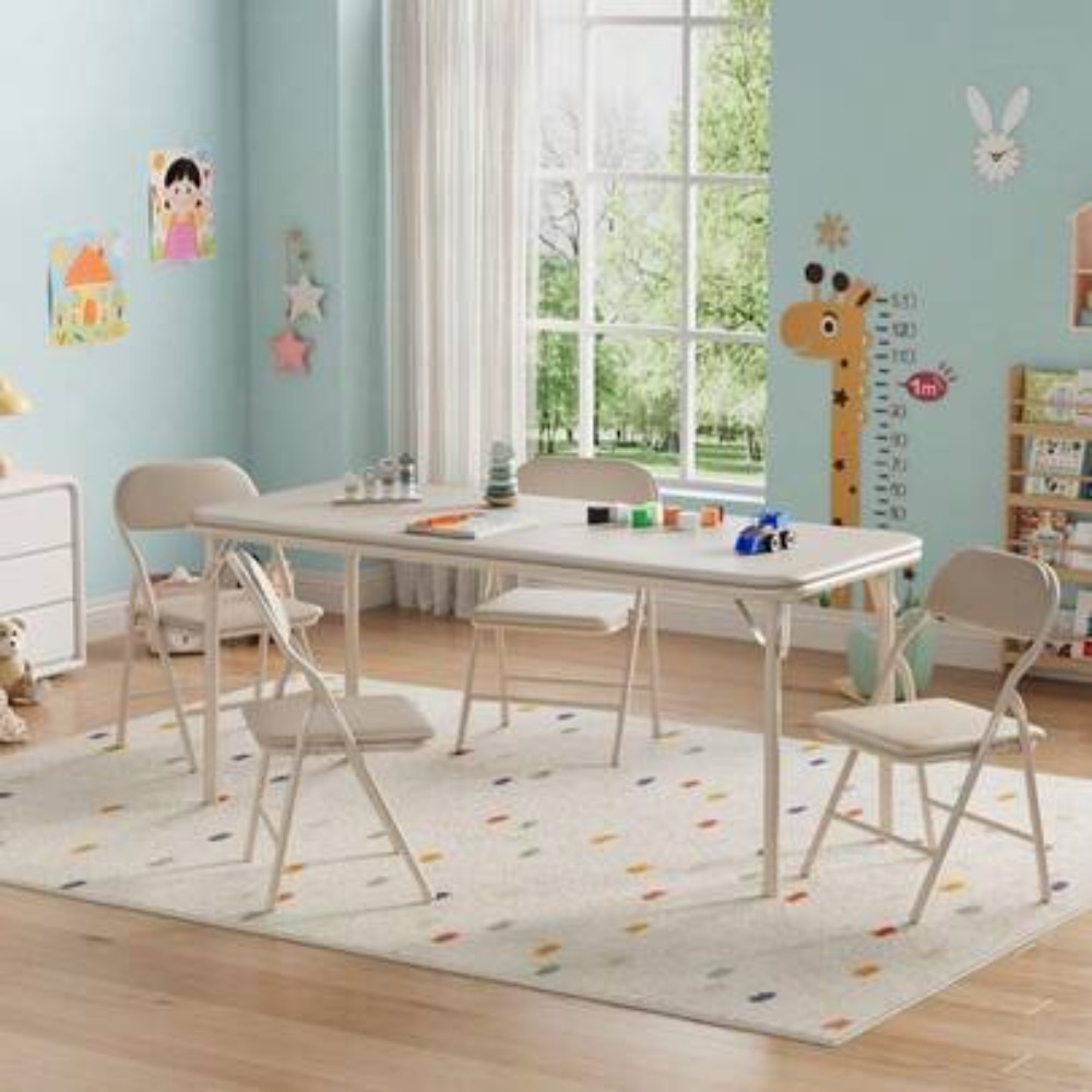 Kids Outdoor Furniture Set - Kids Activity Table Set Folding Play