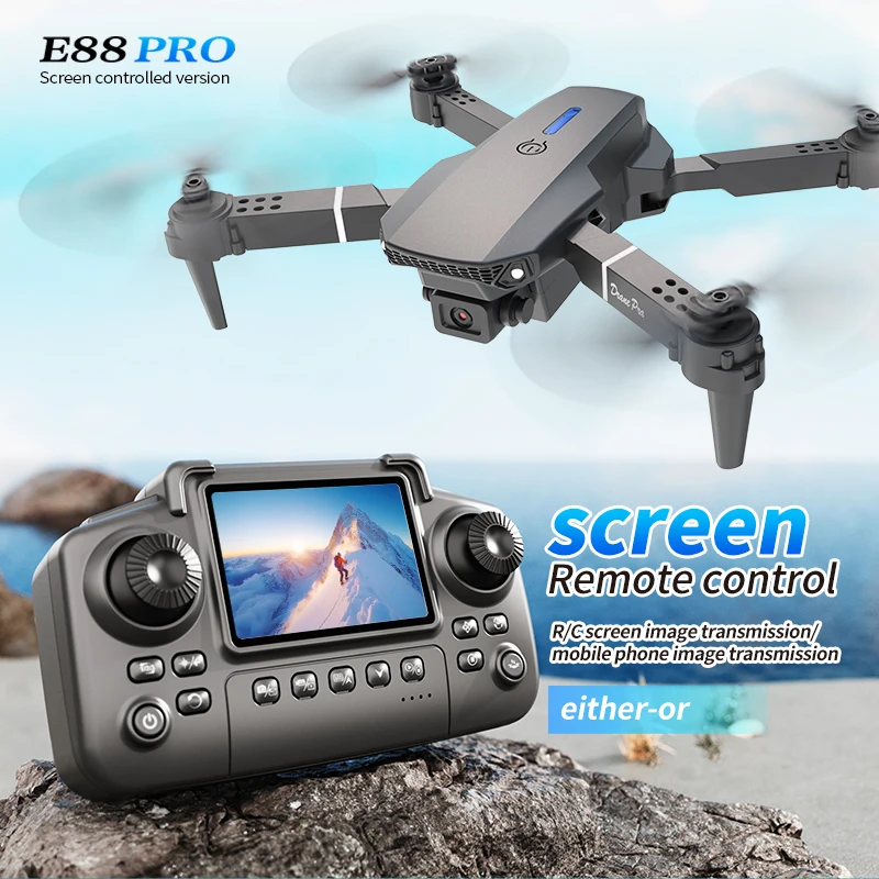 Kids Outdoor Activity Set - Professional E88 PRO Drone with screen