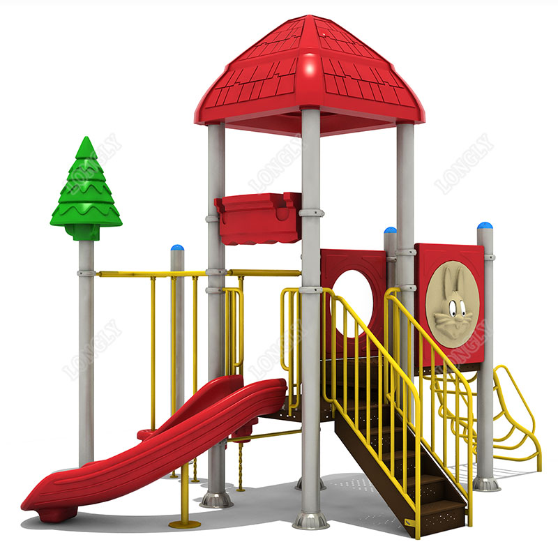 Kids Outdoor Slide - Red Plastic Slide for Kids LLDPE