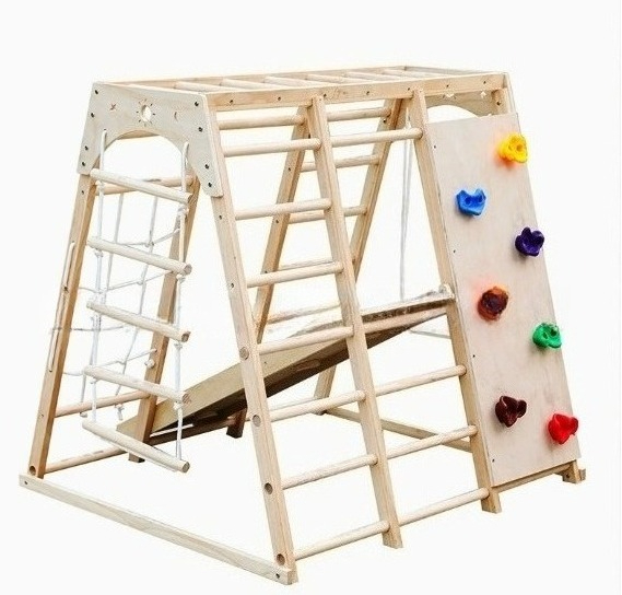 Wooden climbing frame with swi - Kids Outdoor Climbing Frame recension och pris