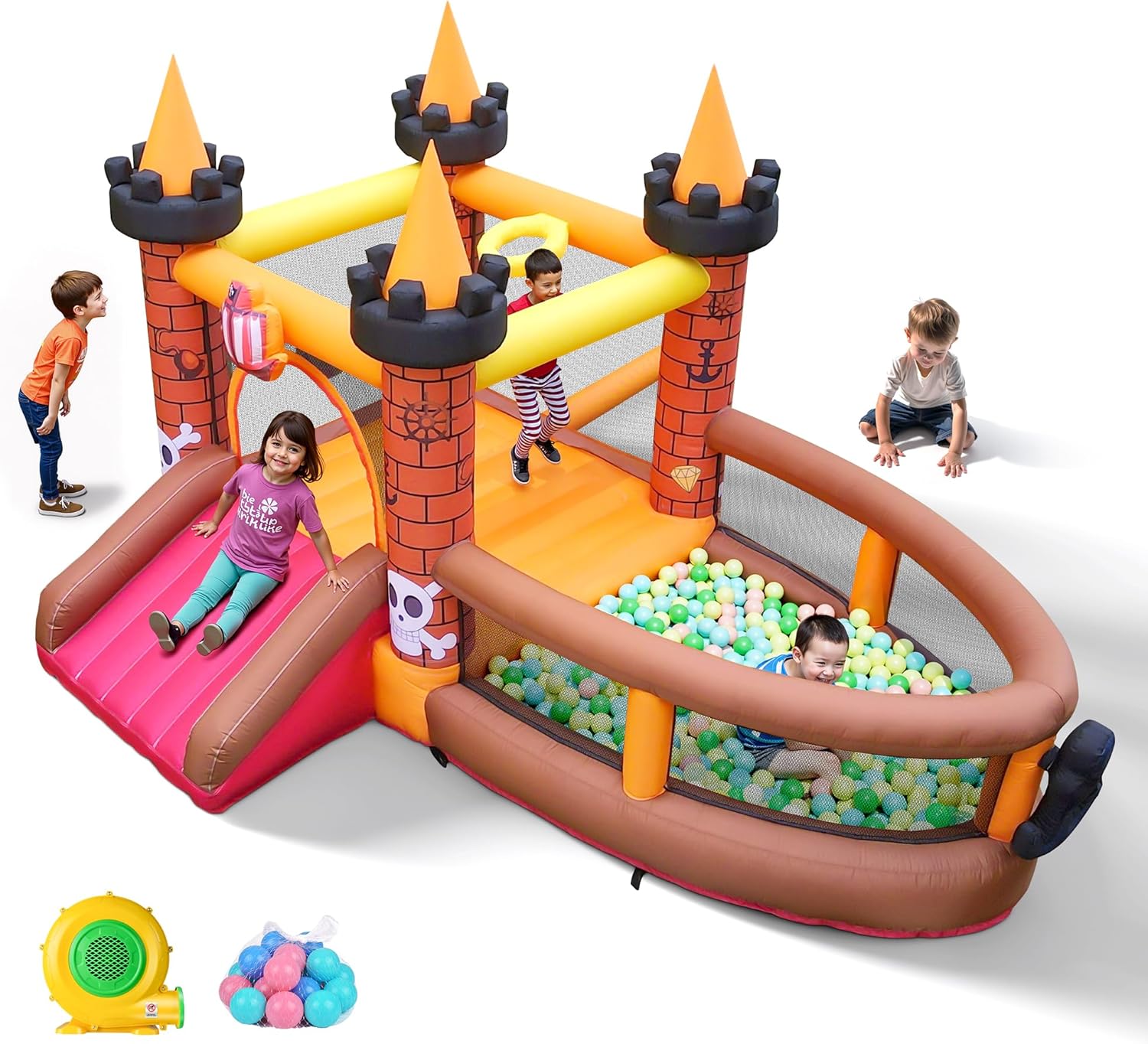 Inflatable Bounce House for Ki - Kids Outdoor Slide recension och pris