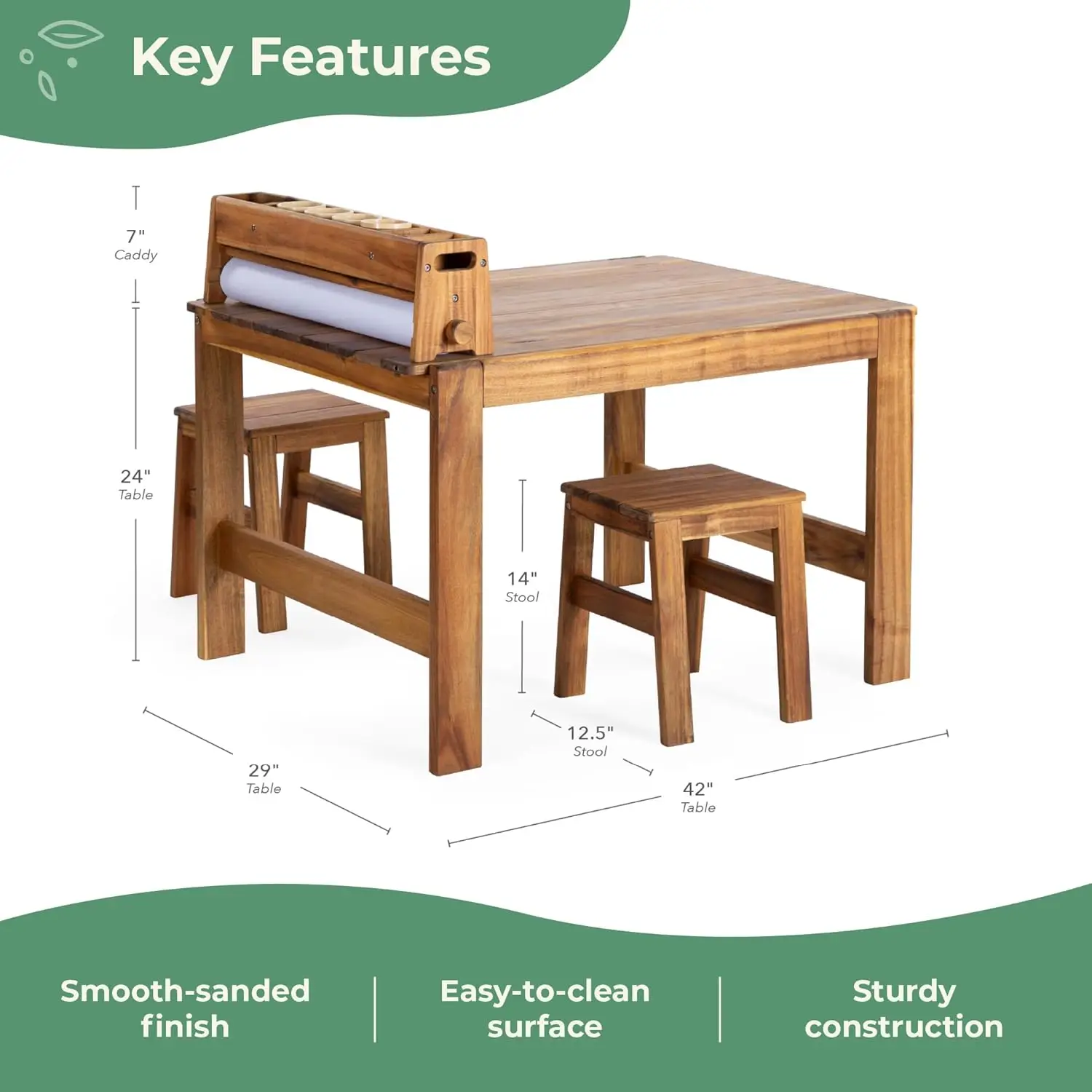 Acadia Outdoor Art Table and S - Kids Outdoor Table And Chair Set recension och pris