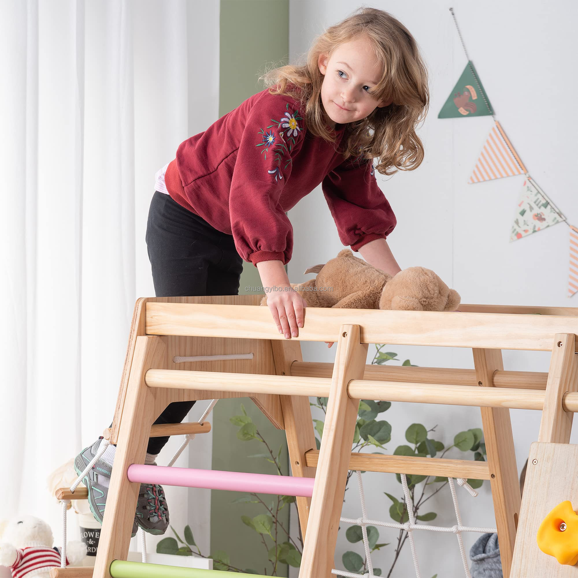 Climbing Walls Amusement Park  - Kids Outdoor Slide recension och pris