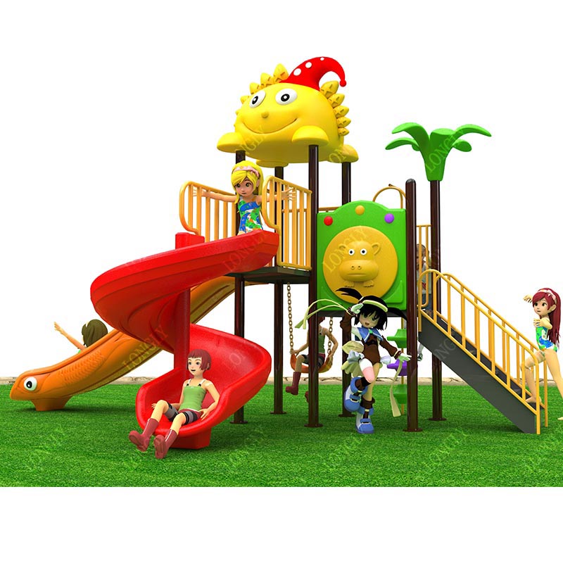 Commercial Plastic Slide 450x2 - Kids Outdoor Slide recension och pris
