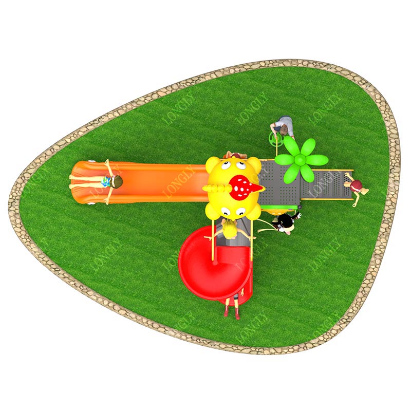 Commercial Plastic Slide 450x2 - Kids Outdoor Slide recension och pris