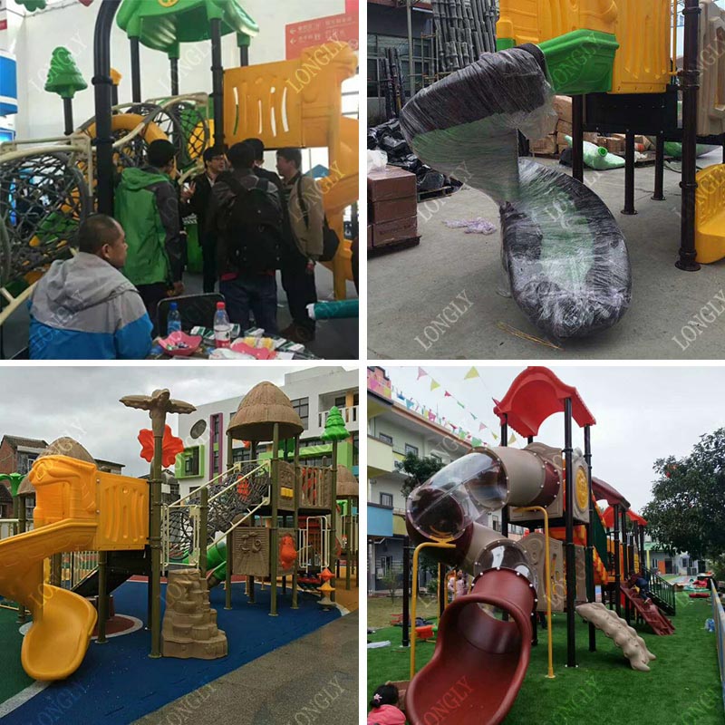 Commercial Plastic Slide 450x2 - Kids Outdoor Slide recension och pris