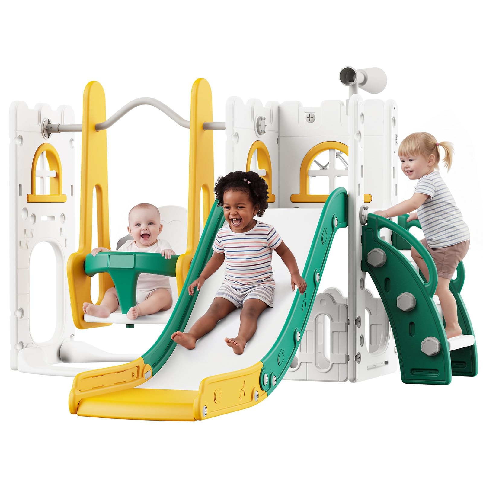 7 in 1 Toddler Slide And Swing - Kids Outdoor Slide recension och pris