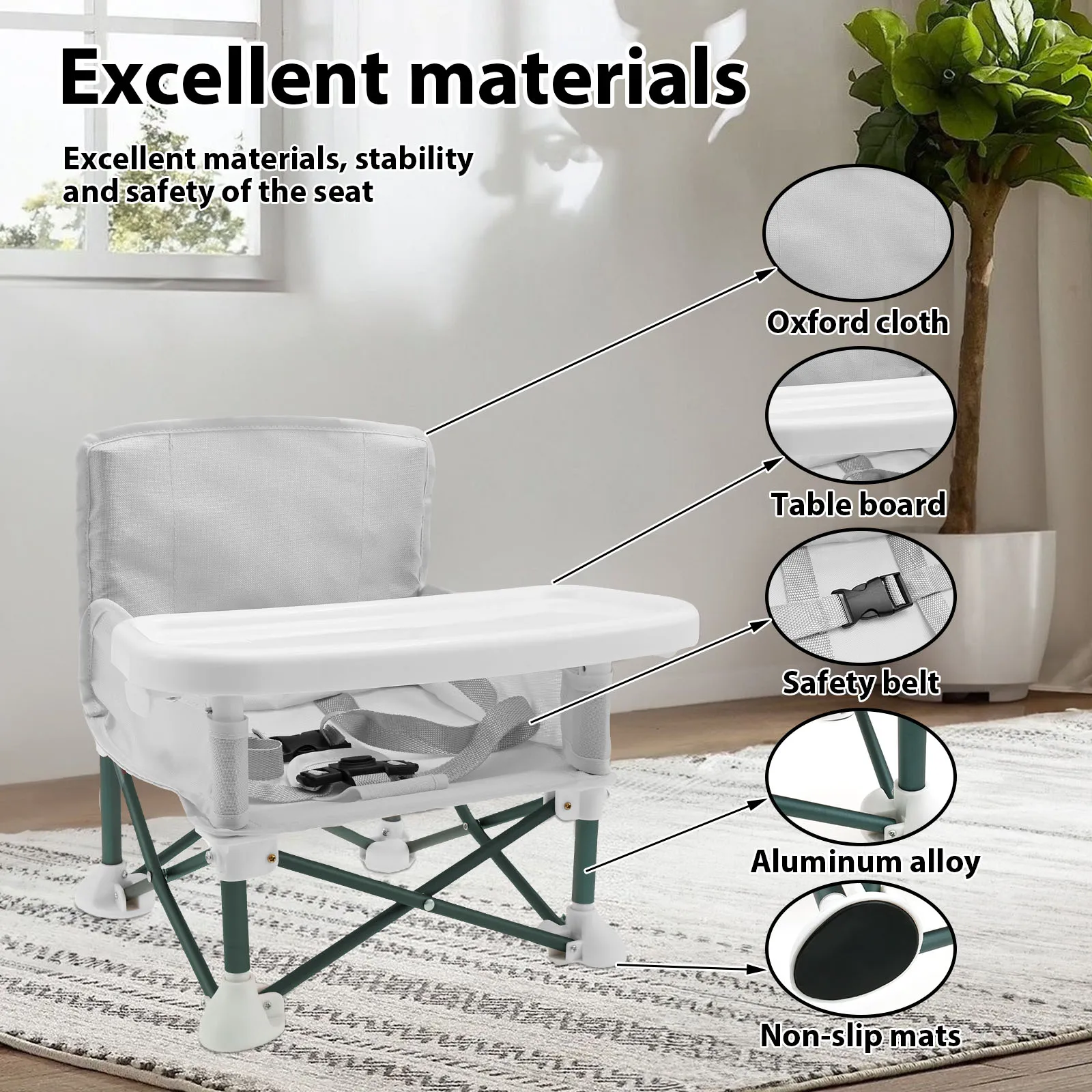 Toddler Booster Seat with Chil - Kids Outdoor Foldable Chair recension och pris