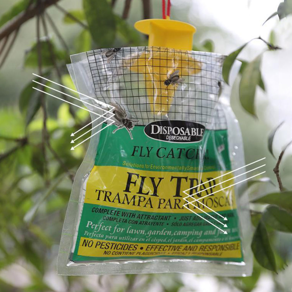 Hanging Fly Trap Bag with Fly  - Bug Catching Kit recension och pris