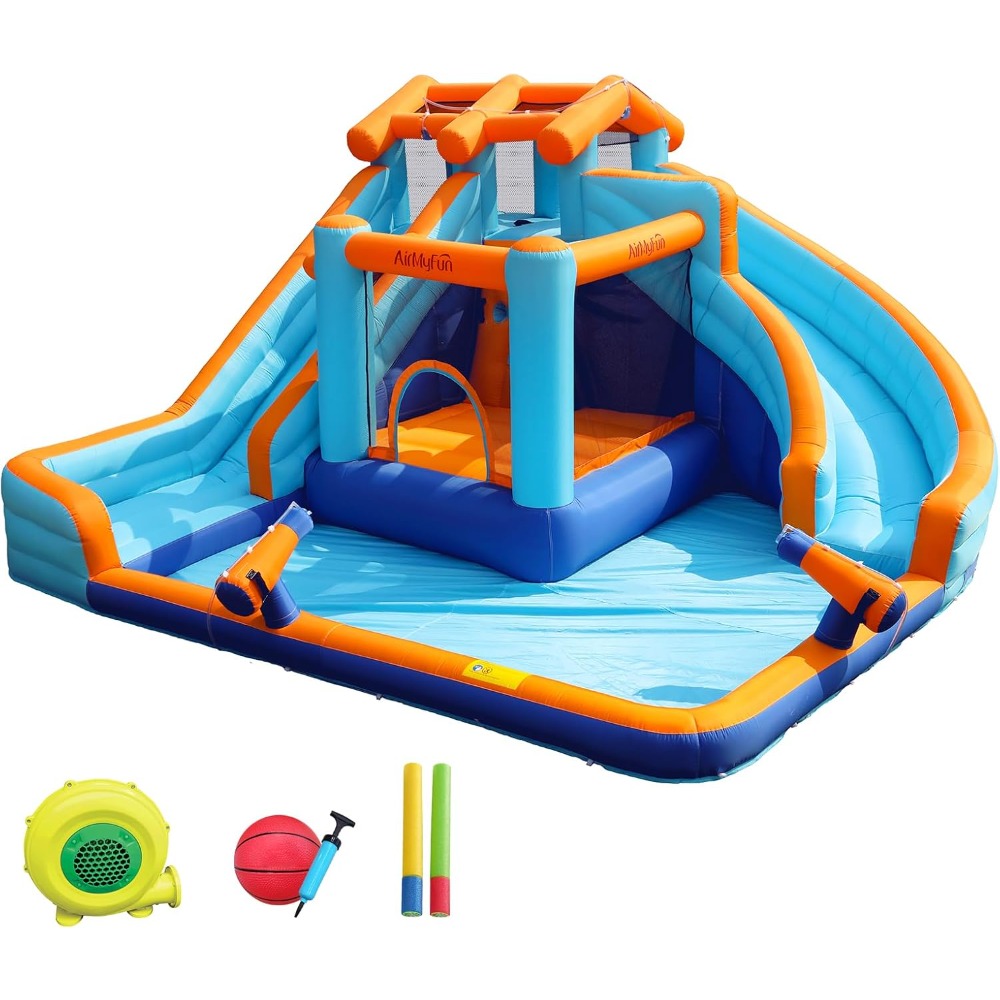 Large Water Slide Bounce House - Kids Outdoor Slide recension och pris